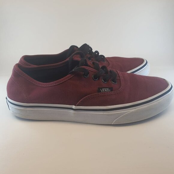 Vans Authentic Burgundy Unisex Low Top Size Women's 7 Men's 5.5 - Picture 1 of 7